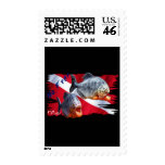 Feroshious Fish on Dive Flag Postage Stamps