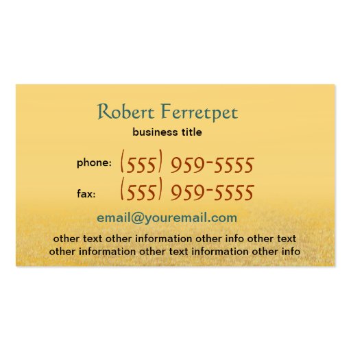 ferret business card (back side)