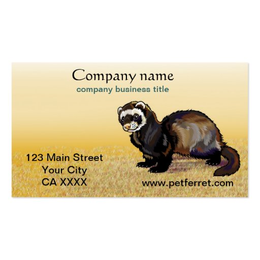 ferret business card (front side)
