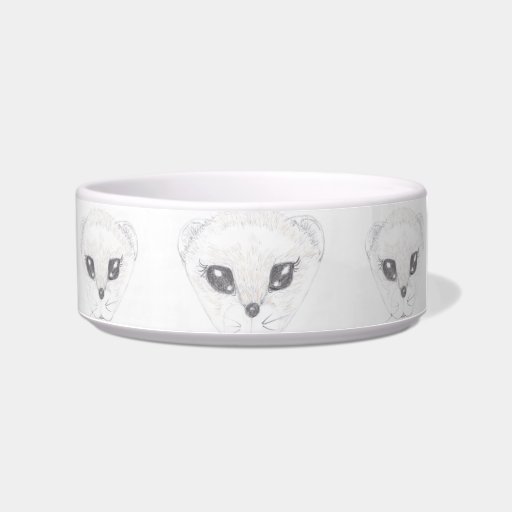 Ferret Drawing Ceramic Pet Food Bowl Cat Water Bowls Zazzle