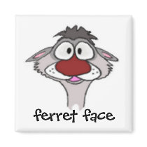 Ferret Face Magnet by ticklemonkey Ferret Face Magnet