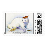 Ferret in the snow postage