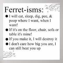 Ferret-isms & Sayings Print