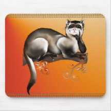 Ferret On A Branch Mousepad