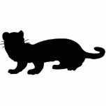 Ferret-outlined; black photo cut out