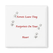 Ferret Pawprints Magnet