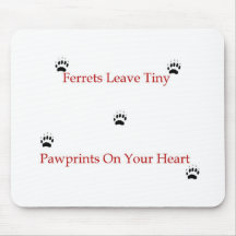 Ferret Pawprints Mousepad