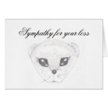 Ferret Picture with Sympathy Greeting Card