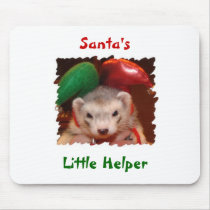 Ferret Santas Little Helper Mouse Pad mousepads