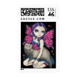 "Ferret with Butterfly Wings" Stamp
