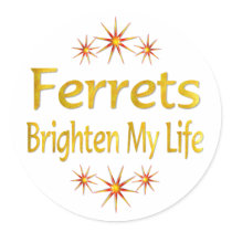 Ferrets Brighten My Life stickers by AllPetsStore Ferrets Brighten My Life stickers