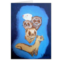 ferrets galore greeting card