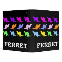 Ferrets . llustration 3 ring binder