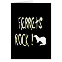 Ferrets Rock! Greeting Card
