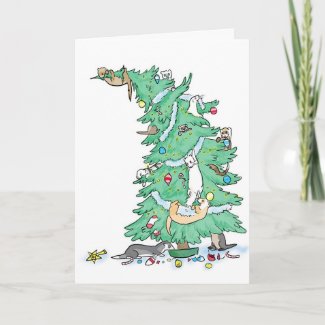 Ferrety Christmas Greeting Card