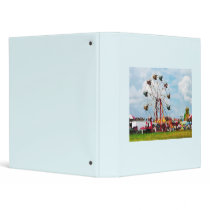 Ferris Wheel Against Blue Sky Vinyl Binder