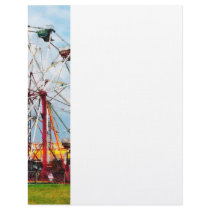Ferris Wheel Against Blue Sky Letterhead Template