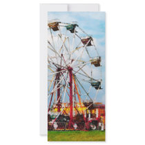 Ferris Wheel Against Blue Sky Full Color Rack Card