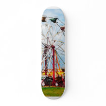 Ferris Wheel Against Blue Sky Skateboard Decks