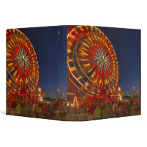 Ferris wheel at dusk at the Northwest Montana 3 Ring Binder