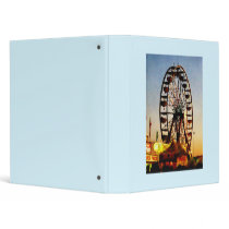 Ferris Wheel at Night 3 Ring Binders