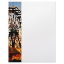 Ferris Wheel at Night Letterhead Design