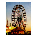Ferris Wheel at Night print