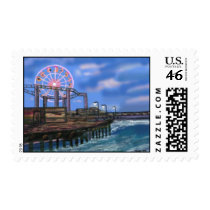 Ferris Wheel at the Boardwalk Postage Stamps