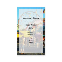 Ferris Wheel in Distance Business Card Template