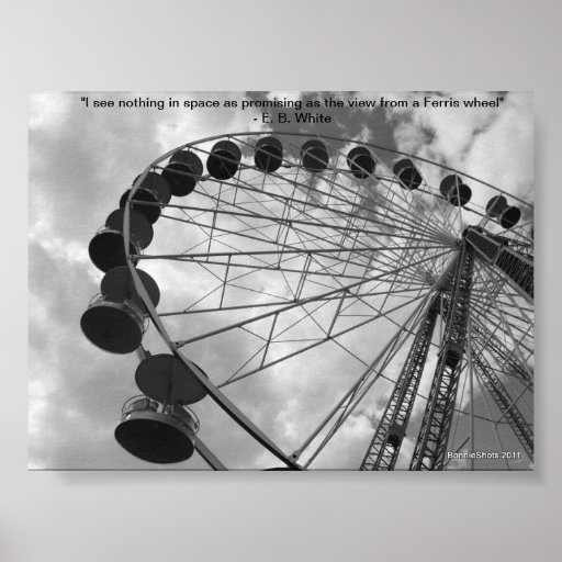 Ferris Wheel poster w/quote Zazzle