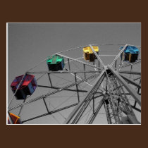 Ferris Wheel(selective color) postcard postcards