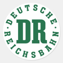 Ferrocarril germanooriental Deutsche Reichsbahn Etiquetas Redondas