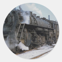 Ferrocarril occidental del tronco magnífico, 2-8-4 pegatinas redondas