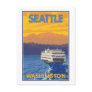 Ferry and Mountains - Seattle, Washington Postcards