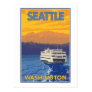 Ferry and Mountains - Seattle, Washington Postcards