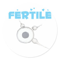 fertile,blue round stickers