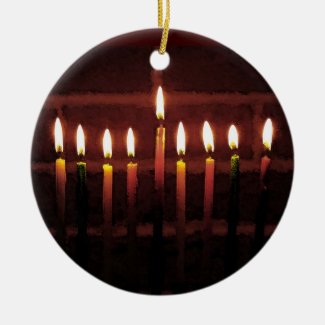 Festival of Light Hanukkah Menorah Christmas Ornaments