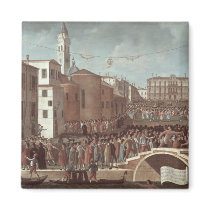 Festival of the Blessed Virgin Mary on Santa Fridge Magnet