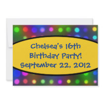 Festive 16th Birthday Party Invitation