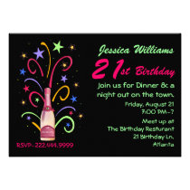 Festive 21st Birthday Invitation invitations