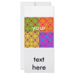 festive background personalized rack card