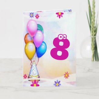 Festive Ballons - Kids Birthday card