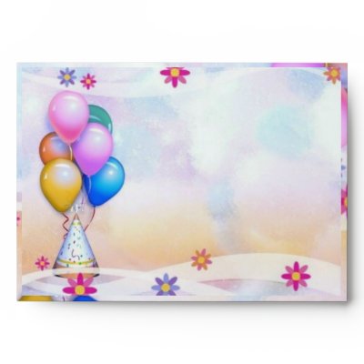 ... envelope for birthday party invitations and or wish