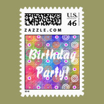 Festive Birthday Party! postage