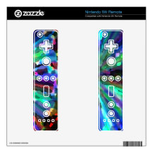 Festive Blue Sparkle Waves Decal For Wii Remote
