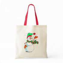 Festive Cartoon Snowman Bags