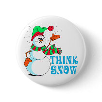 Festive Cartoon Snowman Buttons