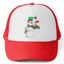 Festive Cartoon Snowman Mesh Hats