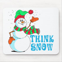 Festive Cartoon Snowman Mouse Pad