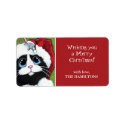 Festive Cat & Mouse Christmas Gift Tag Labels